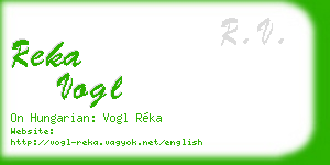 reka vogl business card