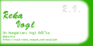 reka vogl business card